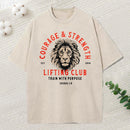 Courage Strength Lifting Club Washed T-Shirt