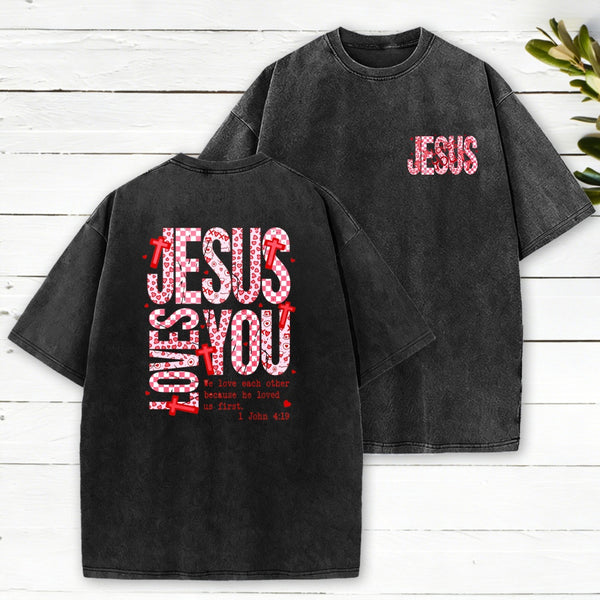 Jesus Loves You Washed T-Shirt