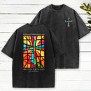 God Turns Broken Pieces Into Masterpieces Christian Washed T-Shirt