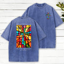 God Turns Broken Pieces Into Masterpieces Christian Washed T-Shirt