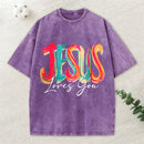 Jesus Loves You Christian Washed T-Shirt