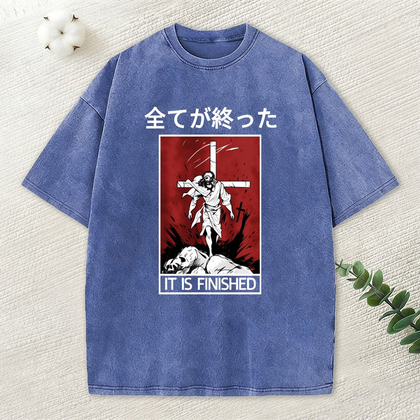 It Is Finished Christian Washed T-Shirt
