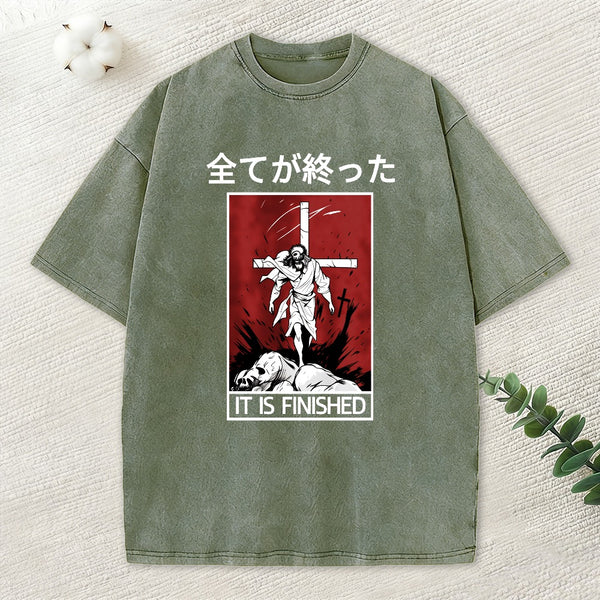 It Is Finished Christian Washed T-Shirt