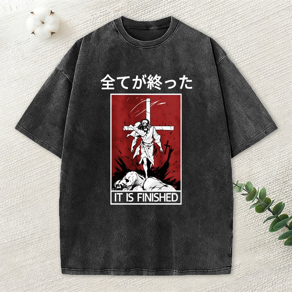 It Is Finished Christian Washed T-Shirt