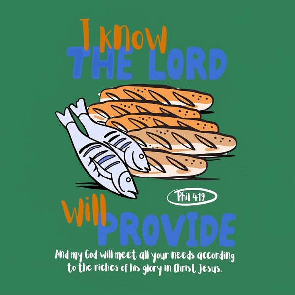 I Know The Lord Will Provide Christian Washed T-Shirt