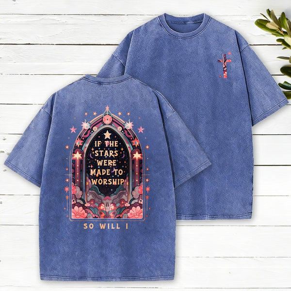 If The Stars Were Made To Worship Christian Washed T-Shirt