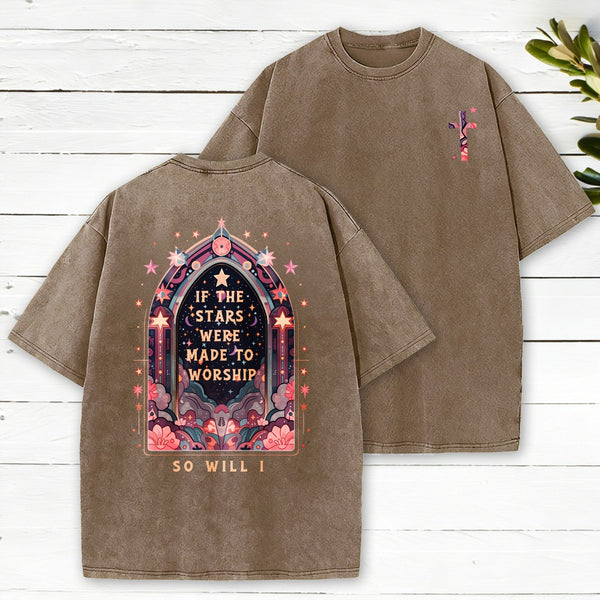 If The Stars Were Made To Worship Christian Washed T-Shirt