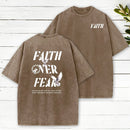 Faith Over Fear Christian Washed T-Shirt
