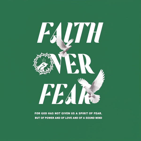 Faith Over Fear Christian Washed T-Shirt