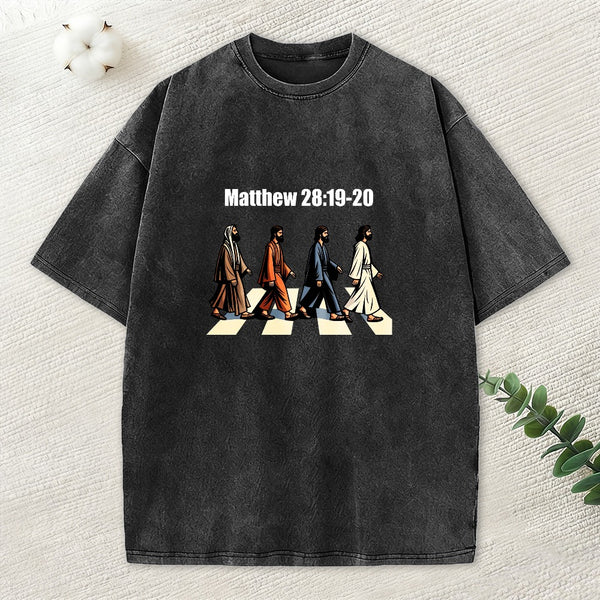 Go And Make Disciples Christian Washed T-Shirt