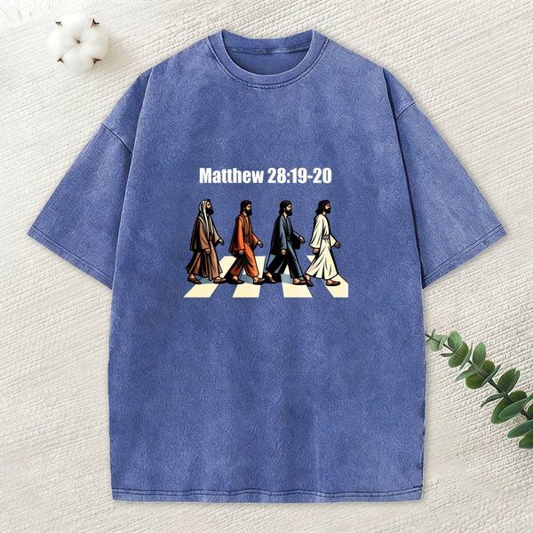 Go And Make Disciples Christian Washed T-Shirt