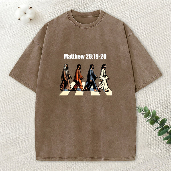 Go And Make Disciples Christian Washed T-Shirt