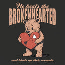He Heals The Brokenhearted Christian Washed T-Shirt