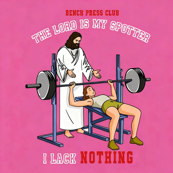 The Lord Is My Spotter I Lack Nothing Christian Washed T-Shirt
