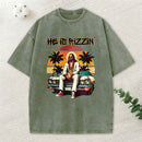 He Is Rizzin Christian Washed T-Shirt