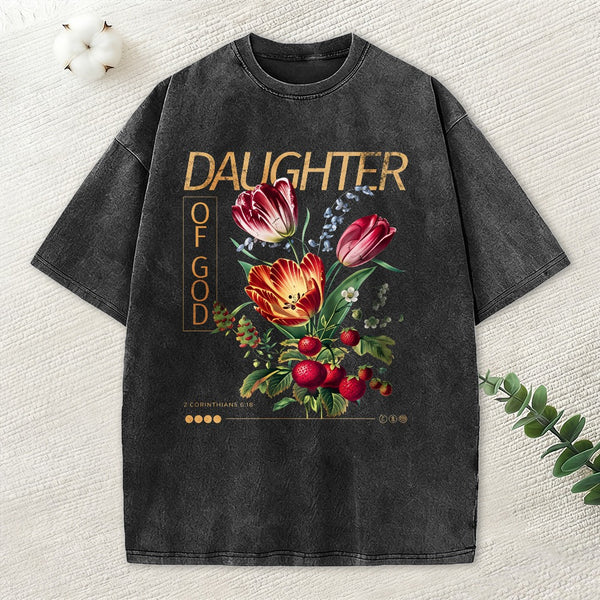 Daughter Of God Christian Washed T-Shirt
