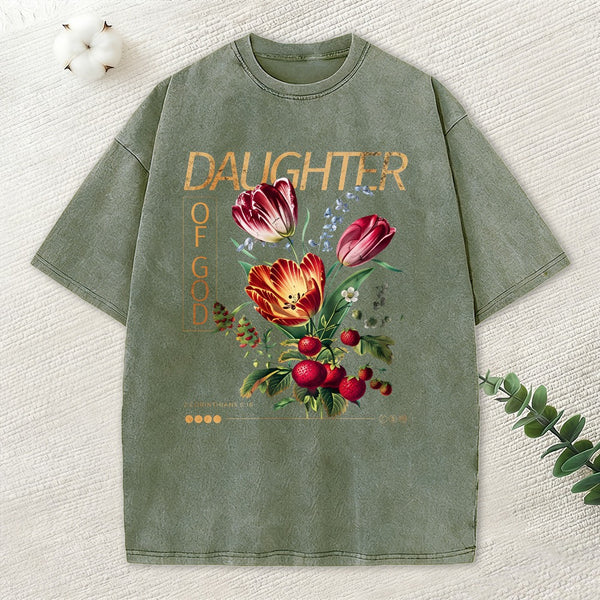 Daughter Of God Christian Washed T-Shirt