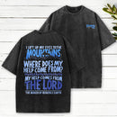 I Left Up My Eyes To The Mountains Christian Washed T-Shirt
