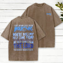 I Left Up My Eyes To The Mountains Christian Washed T-Shirt