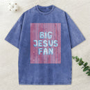 Big Jesus Fan Christian Washed T-Shirt