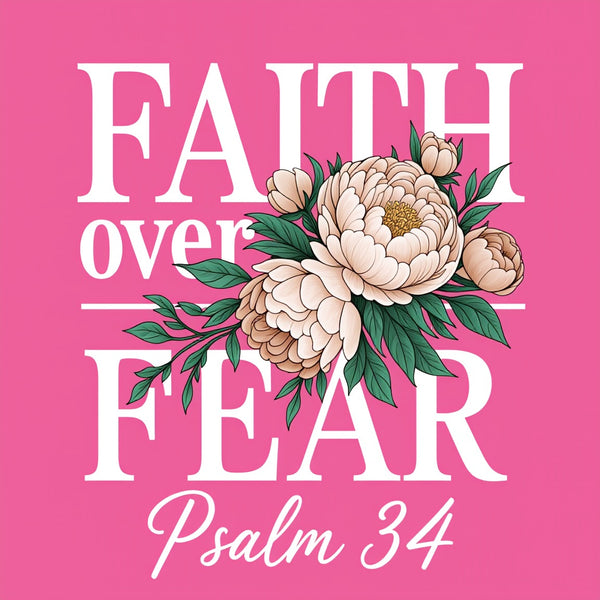 Faith Over Fear Christian Washed T-Shirt