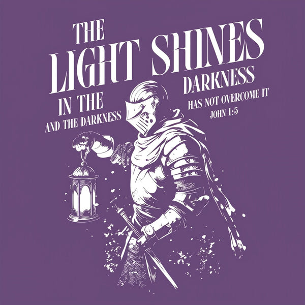 The Light Shines In The Darkness Christian Washed T-Shirt