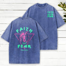 Faith Over Fear Lion Christian Washed T-Shirt