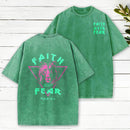 Faith Over Fear Lion Christian Washed T-Shirt