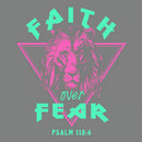 Faith Over Fear Lion Christian Washed T-Shirt