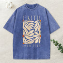 Faith Over Fear Christian Washed T-Shirt