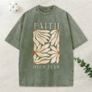 Faith Over Fear Christian Washed T-Shirt