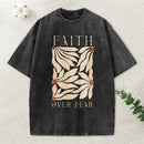 Faith Over Fear Christian Washed T-Shirt