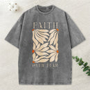 Faith Over Fear Christian Washed T-Shirt
