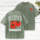 Blessed From My Head To-Ma-Toes Christian Washed T-Shirt