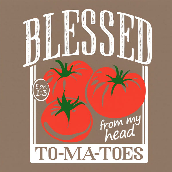 Blessed From My Head To-Ma-Toes Christian Washed T-Shirt