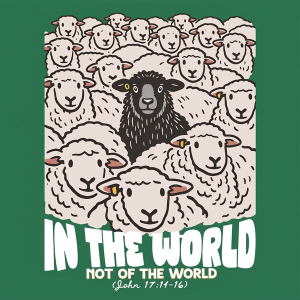 In The World Not Of The World Christian Washed T-Shirt