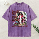 Coming Out Of My Cave Christian Washed T-Shirt