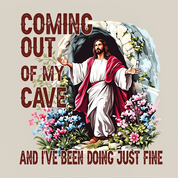 Coming Out Of My Cave Christian Washed T-Shirt