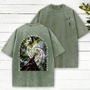 Rooted In Christ Growing Toward Heaven Christian Washed T-Shirt