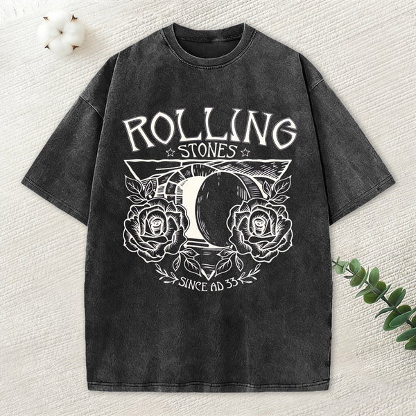 The Stone Was Rolled Away Retro Christian Washed T-Shirt