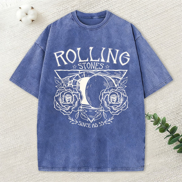 The Stone Was Rolled Away Retro Christian Washed T-Shirt