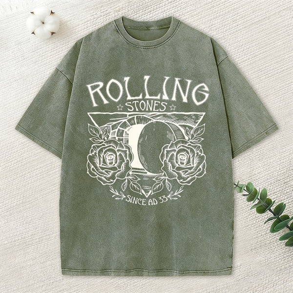 The Stone Was Rolled Away Retro Christian Washed T-Shirt