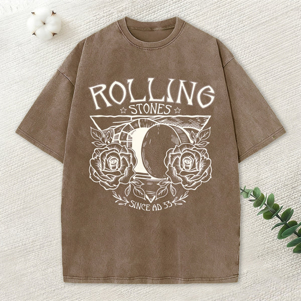 The Stone Was Rolled Away Retro Christian Washed T-Shirt