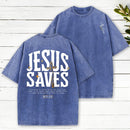 Jesus Saves Chirstian Washed T-Shirt