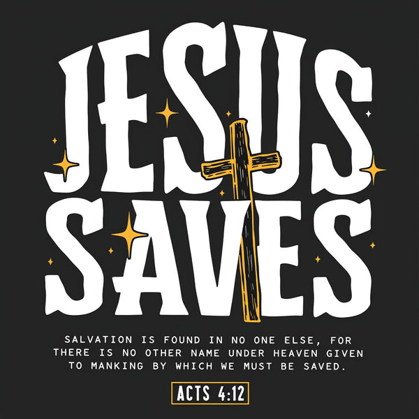 Jesus Saves Chirstian Washed T-Shirt