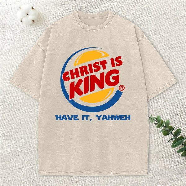 Christ Is King Christian Washed T-Shirt