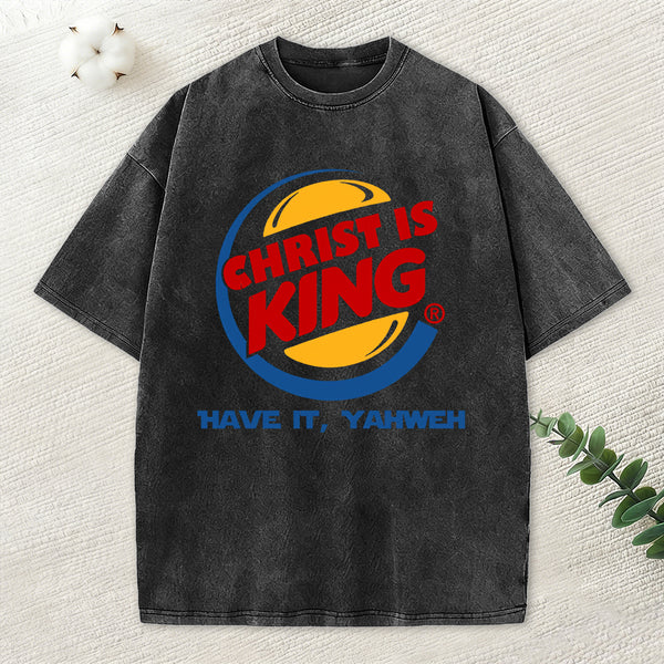 Christ Is King Christian Washed T-Shirt