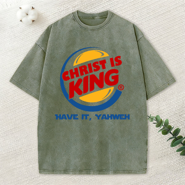 Christ Is King Christian Washed T-Shirt