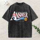 Jesus Is The Answer Christian Washed T-Shirt