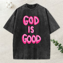 God Is Good Christian Washed T-Shirt